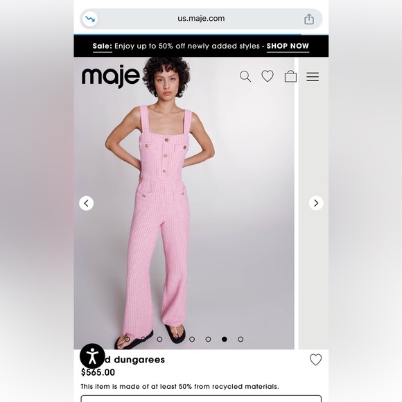 Maje Pink Jumpsuit